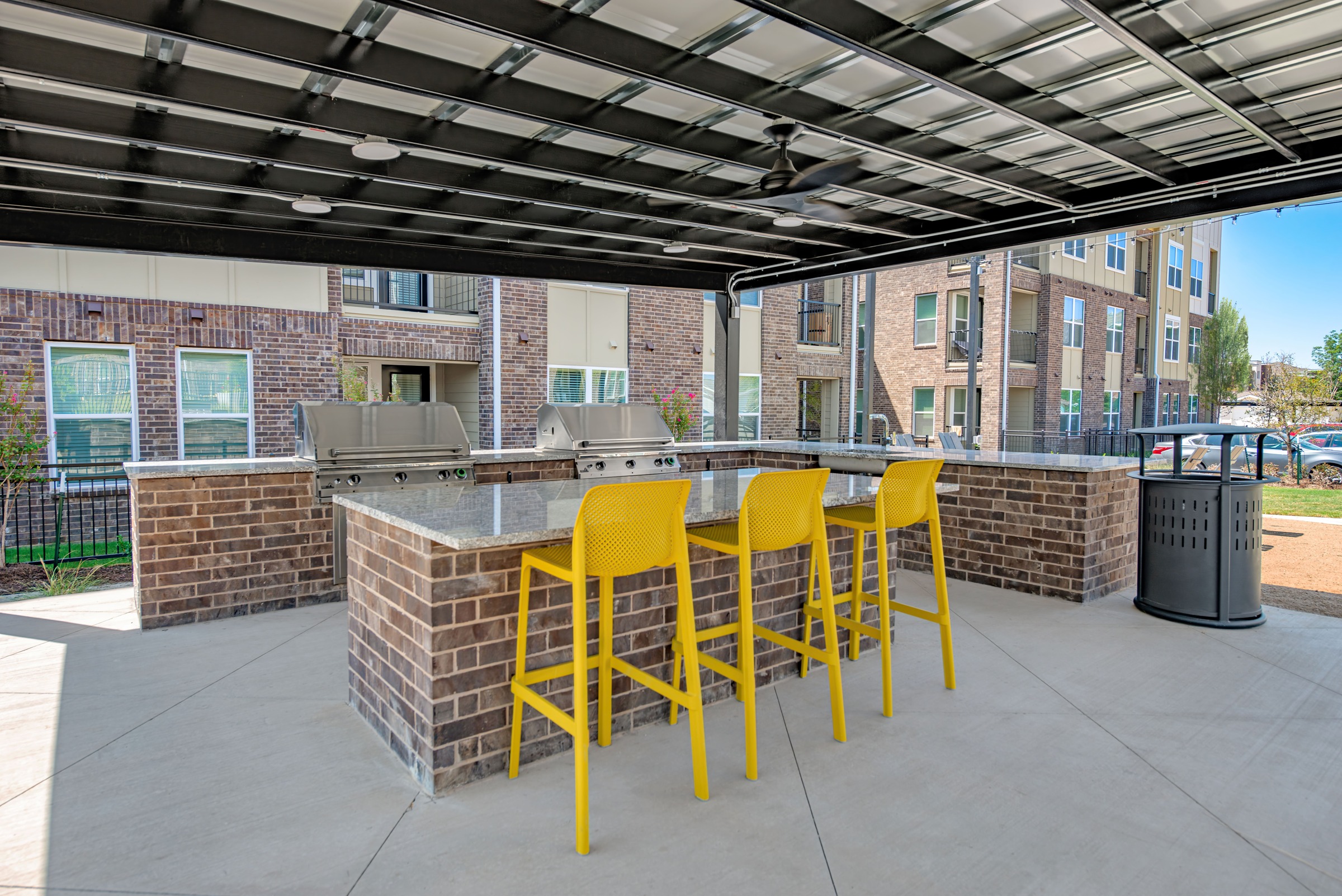Covered Outdoor Grilling Areas at Alta Denton Station