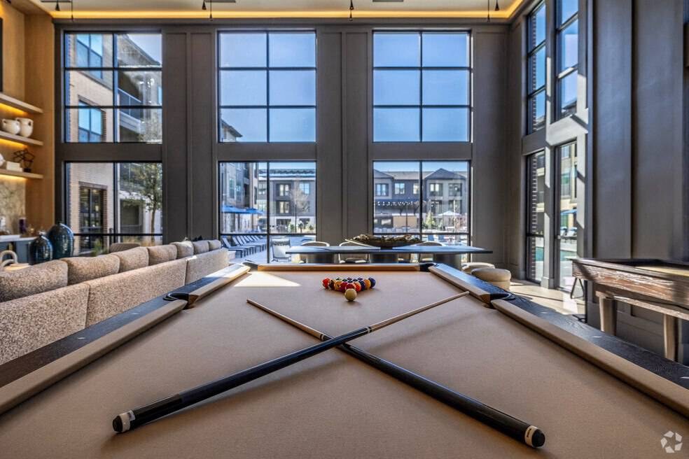 Billiards table in the clubhouse