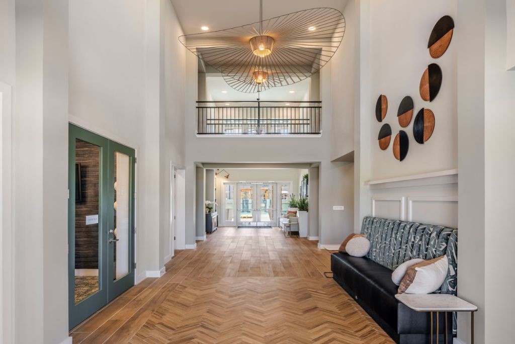 Affinity at Lewisville - Two-story lobby entry with seating