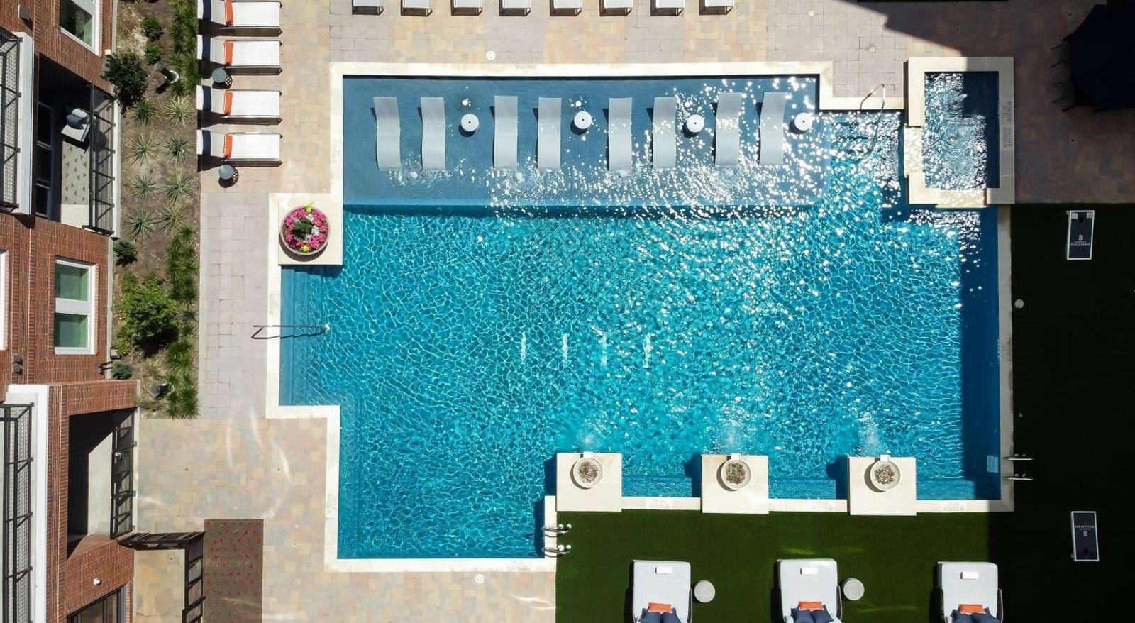 Sparkling swimming pool at Bexford Pullman
