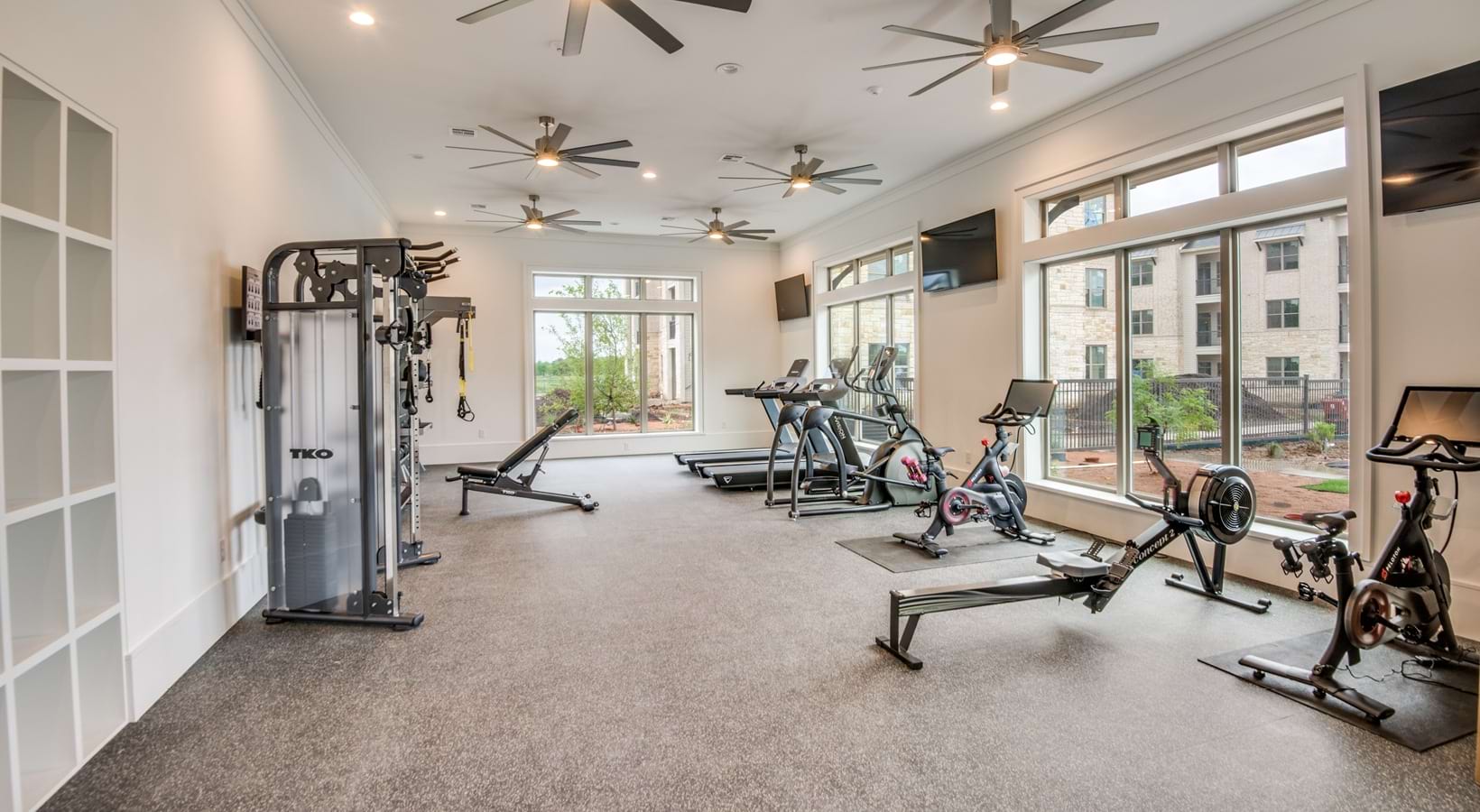 Fitness center at The Beverley at Denton