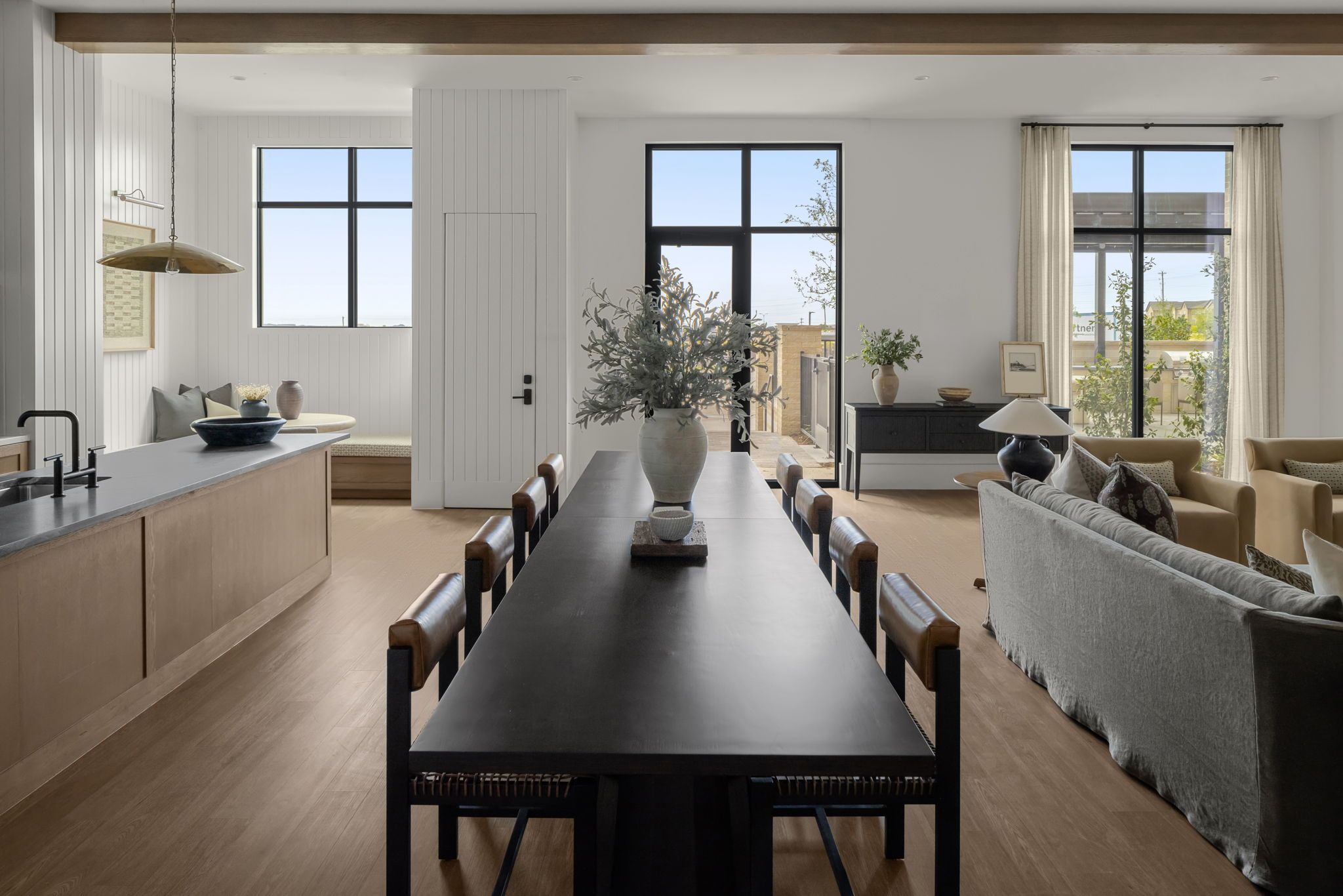 Club room kitchen and private dining table