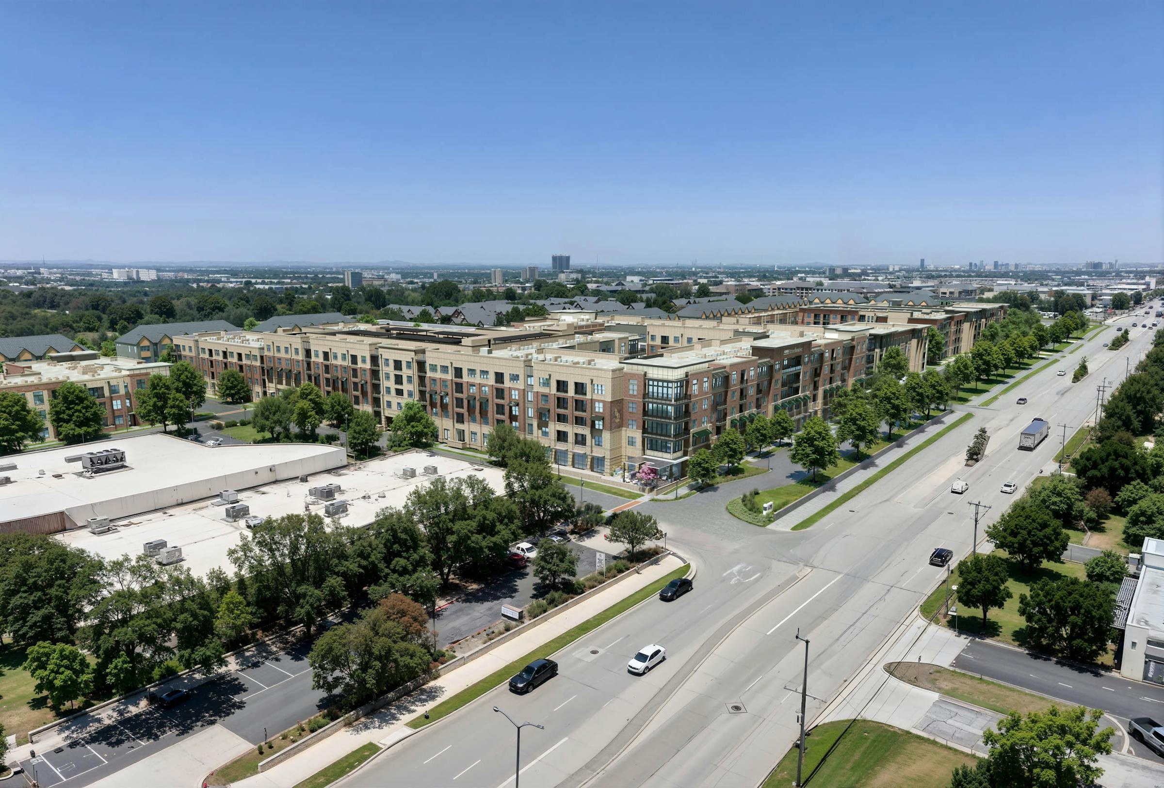 Aerial view of the community
