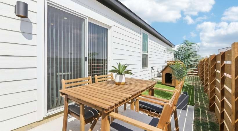 Private Fenced-in Patio at Canvas at Midlothian