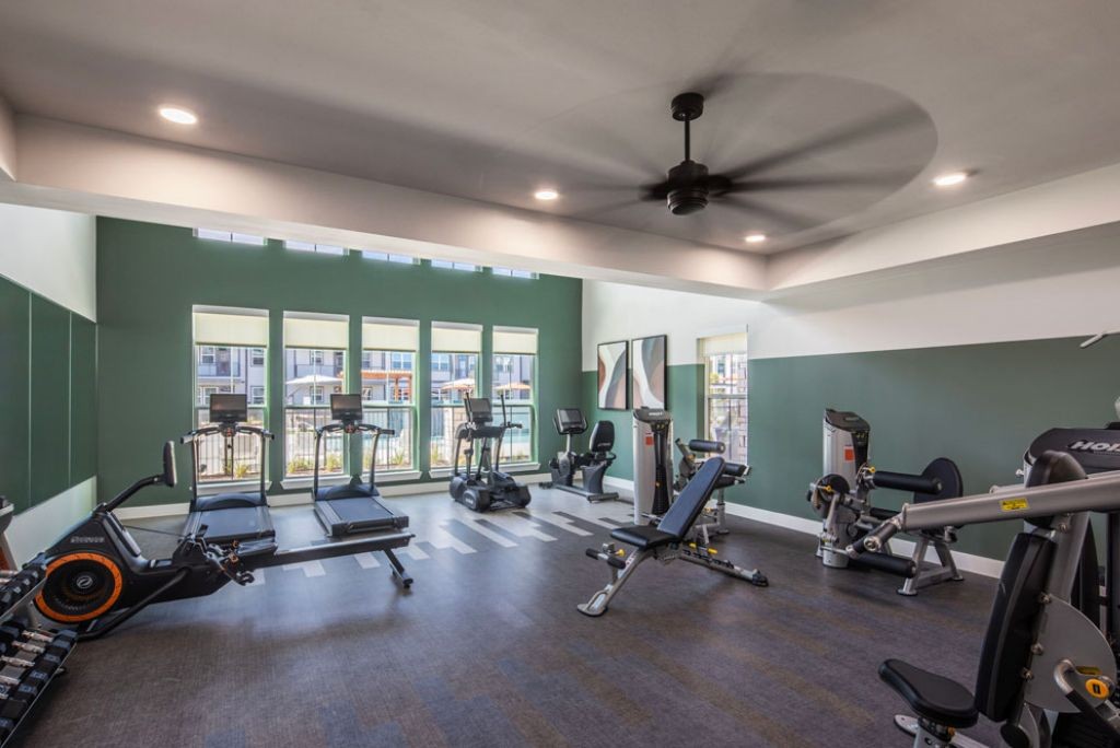 Affinity at Lewisville - Fitness center with cardio and strength equipment