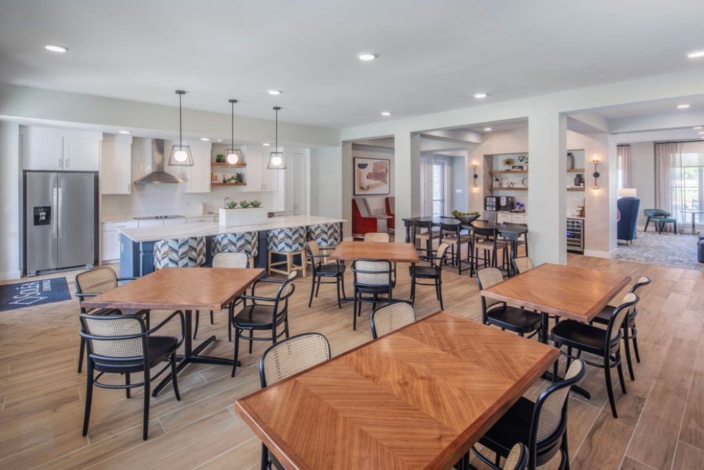 Affinity at Lewisville - Community dining room and demonstration kitchen
