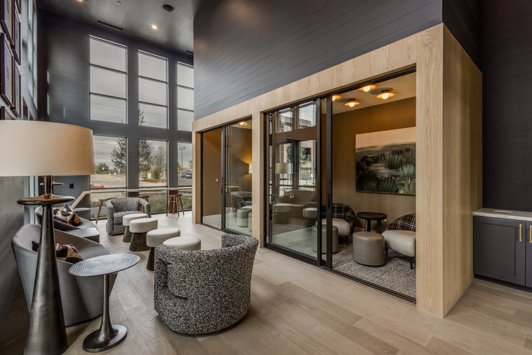 Private co-working spaces off the clubhouse