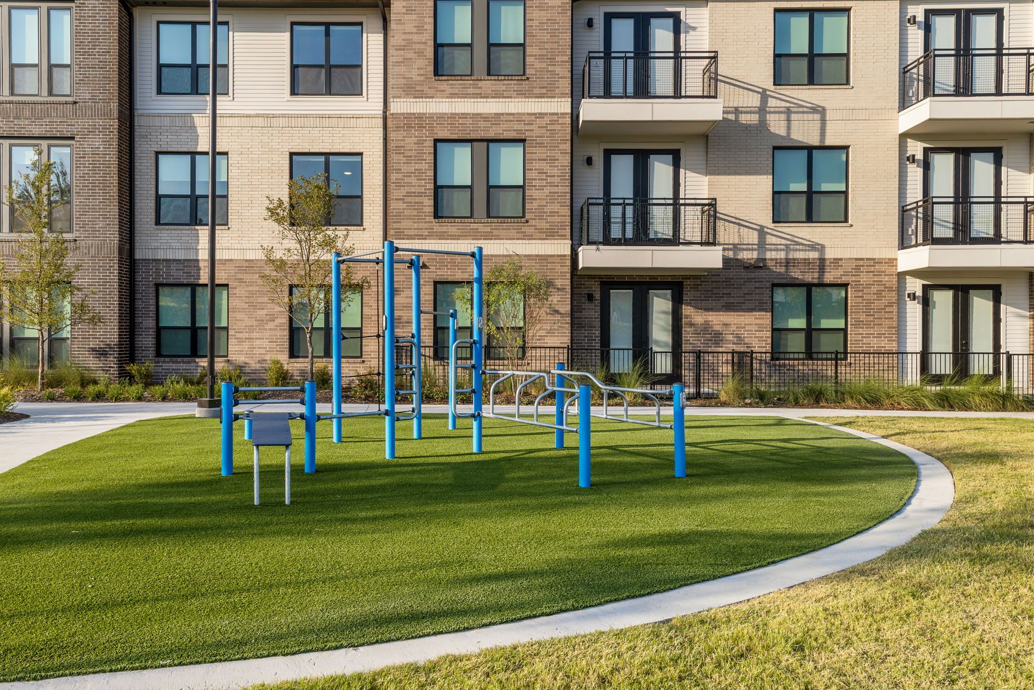 Community playground on the lawn