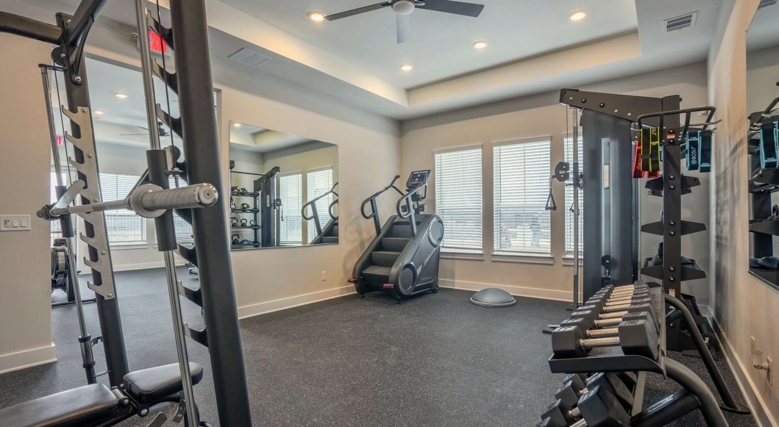Fitness center with state-of-the-art equipment. at Canvas at Midlothian
